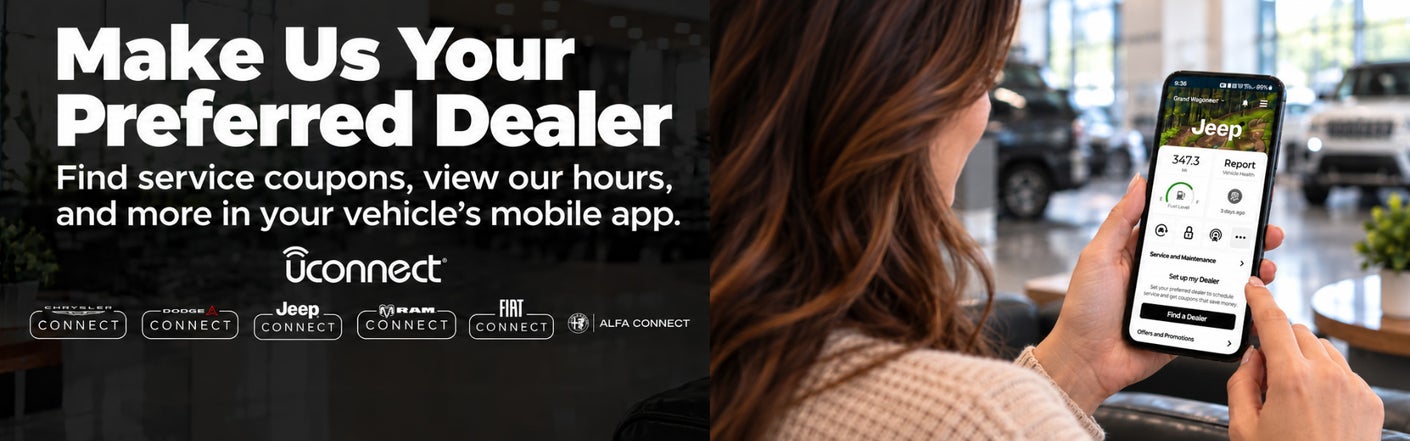 uconnect® make us your preferred dealer | Gross Chrysler-Dodge-Jeep-Ram of Black River Falls in Black River Falls WI