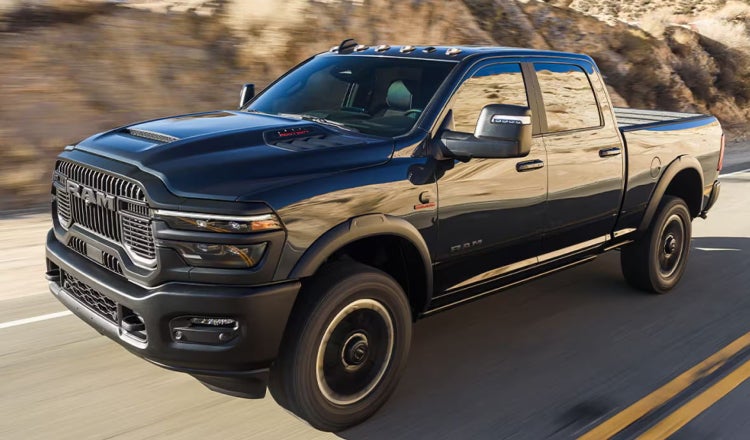 Ram Truck driving on the road